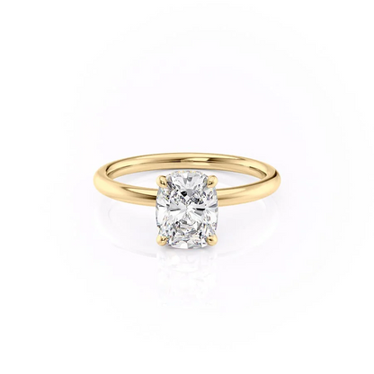 1.50 CT Elongated Cushion Cut Solitaire Moissanite Diamond Engagement Ring