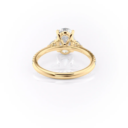1.50 CT Oval Cut Three Stone Moissanite Diamond Engagement Ring