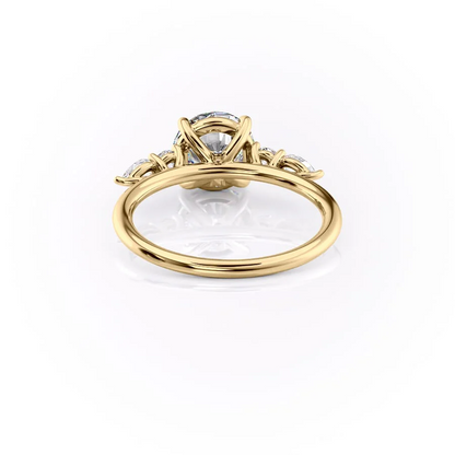 1.0CT Round Diamond Moissanite Five Stone Engagement Ring