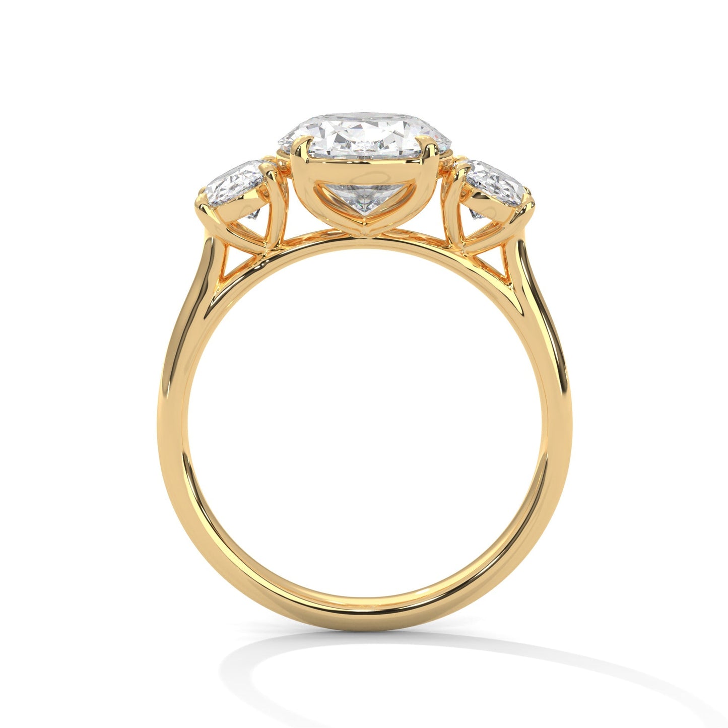 1.50 CT Oval Cut Three Stone Moissanite Diamond Engagement Ring