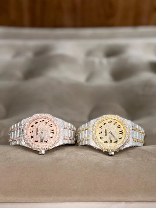 Custom Diamond Hip Hop Automatic Watch : Luxury Moissanite Iced Out Watch
