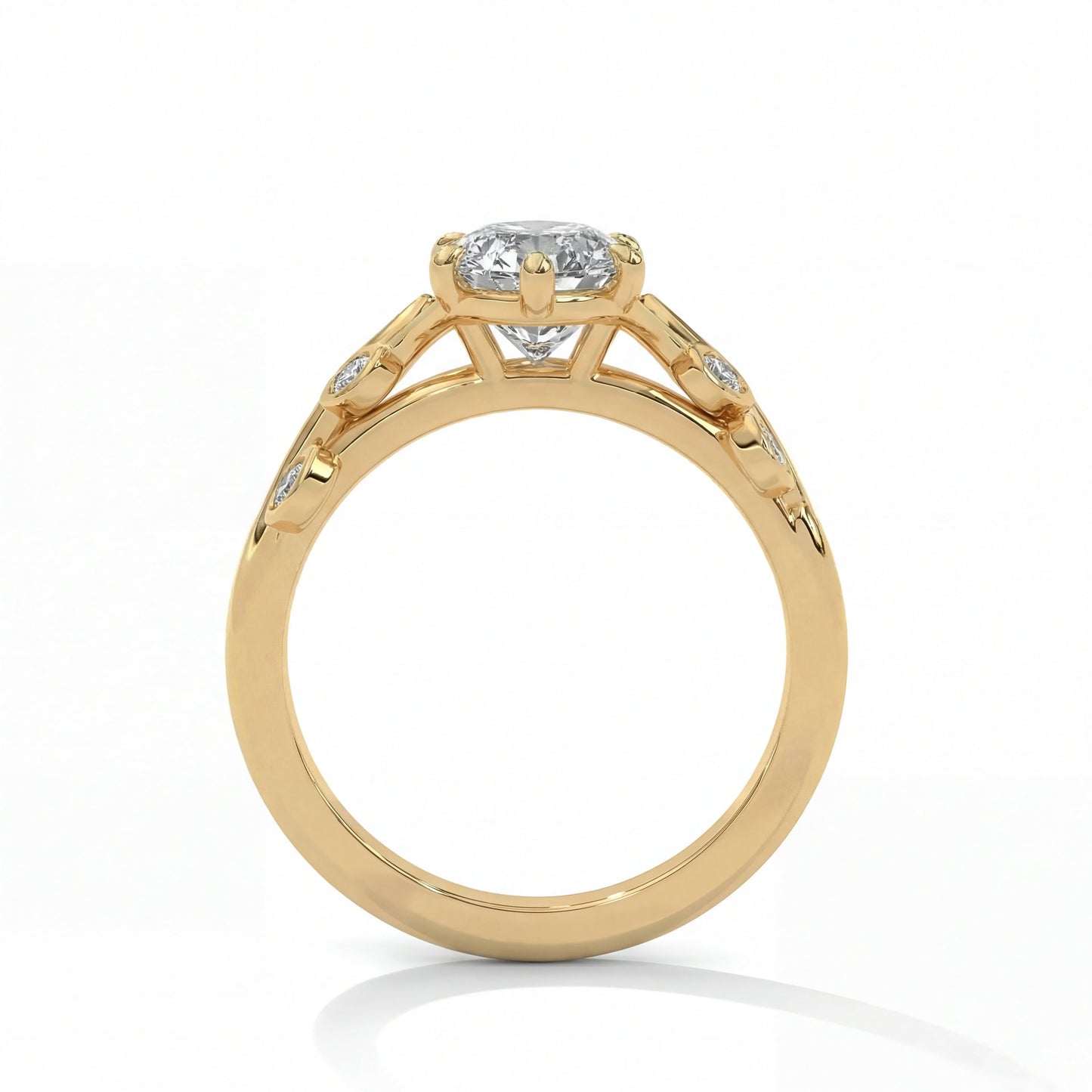 4.0CT Marquise Cut Moissanite Diamond Bezel Cluster Engagement Ring